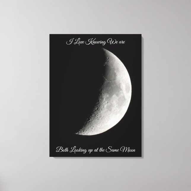 Moon Fotografy und Romantisches Zitat Leinwanddruck (Vorderseite)
