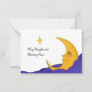 Moon Gazing bei Star - Celestial Mitteilungskarte