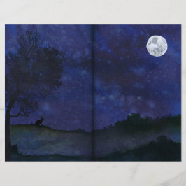 Moon Gazing Rabbit Midnight Scrapbook Seiten