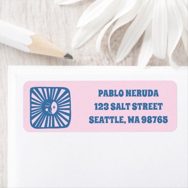 Moon Glow Boho Modernes Niedliches CUSTOM Mailing (Insitu)