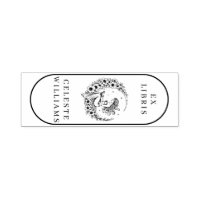 Moon Goddess Blume Moon Ex Libris Briefmarke