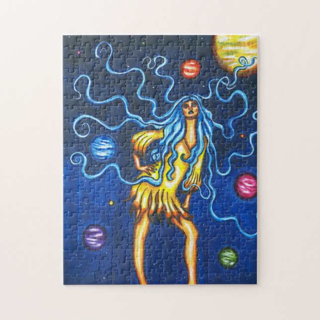 Moon Goddess Celestis Fantasy Original Art (Vertikal)