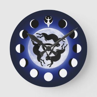 Moon Goddess Clock Runde Wanduhr