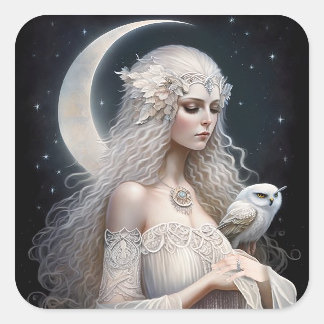 Moon Goddess Divine Feminine Sticker (Vorderseite)