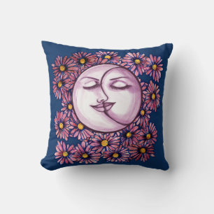 Moon Goddess Floral MoonChild Art Kissen