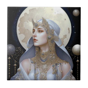 Moon Goddess Queen Fantasy Art Fliese