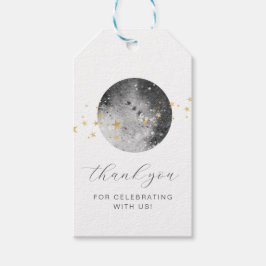 Moon Gold Stars Gefälligungstags Geschenkanhänger