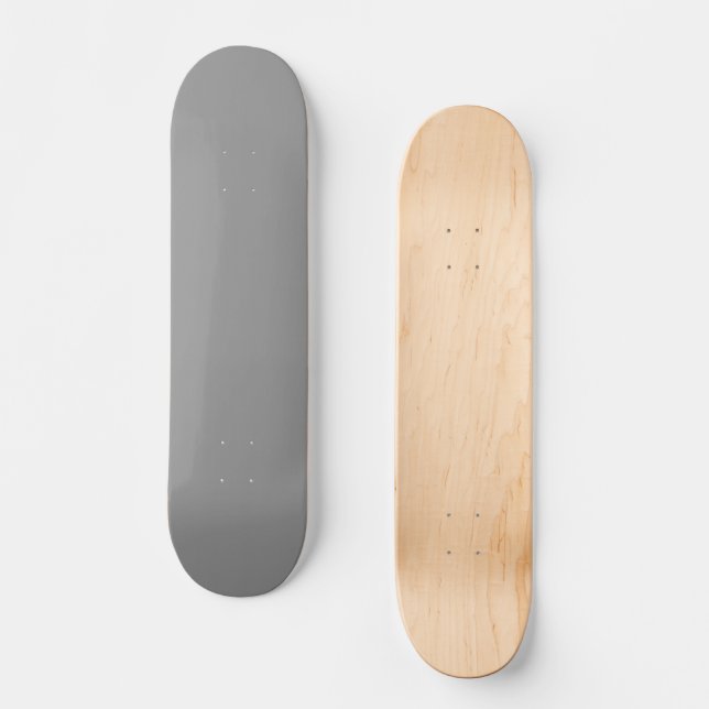 Moon Gray Solid Color Skateboard (Vorderseite)