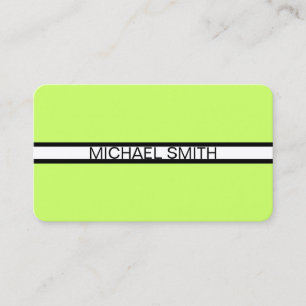 Moon Green Beruflich White Black Elegante Moderne Visitenkarte