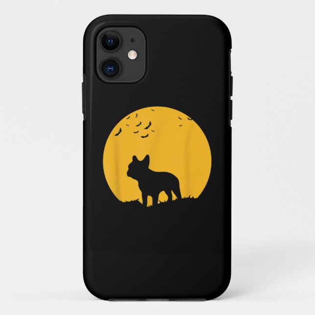 Moon Halloween Inspire French Bulldog Gift Case-Mate iPhone Hülle (Rückseite)