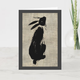 Moon Hare Grußkarte Karte