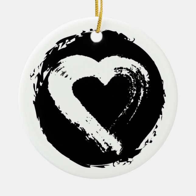 Moon Heart Car Ornament (Vorne)