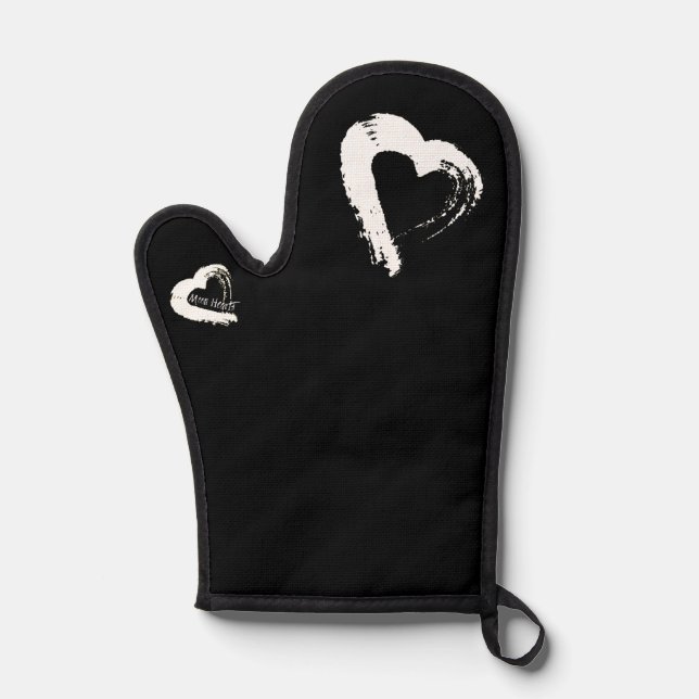 Moon Heart Oven Mitt Ofenhandschuh (Vorderseite)