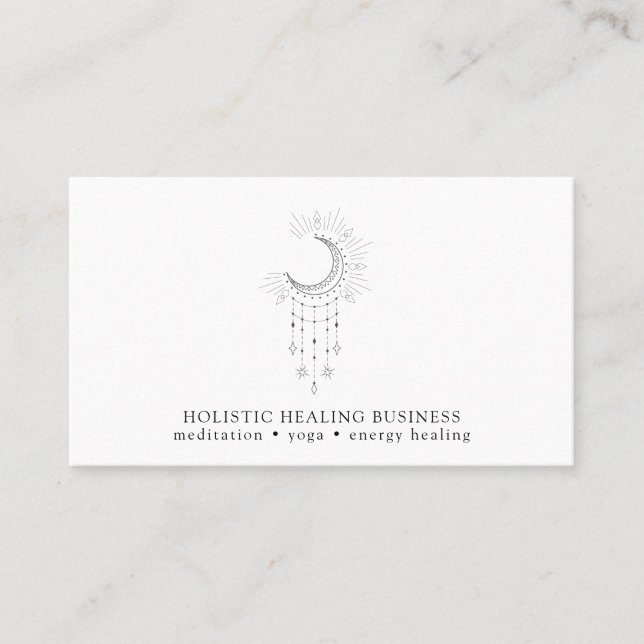 Moon Holistic Healer Carte de visite (Devant)