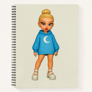 Moon Hoodie Fashion Doll Notebook Notizbuch