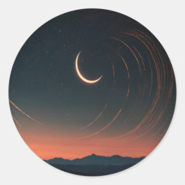 Moon im Himmel Magische Aufkleber