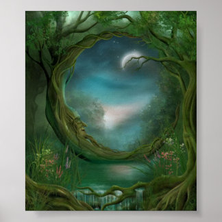 Moon in  the Trees Poster