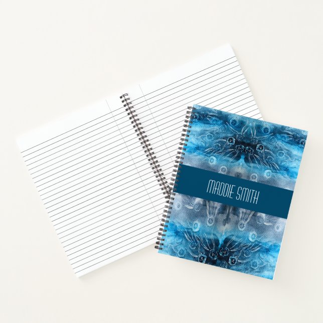Moon jellyfish batik print notizbuch (Innenseite)