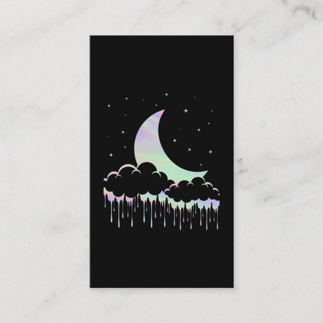 Moon Kawaii Pastel Goth Aesthetic Visitenkarte (Vorderseite)