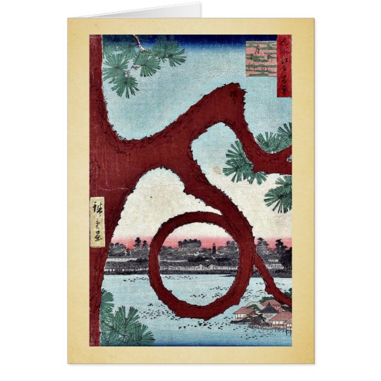 Moon Kiefer, Ueno durch Ando, Hiroshige Ukiyoe Karte