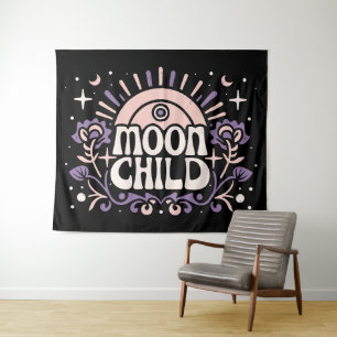 Moon Kind lila Hexe, die ästhetisch Wandteppich