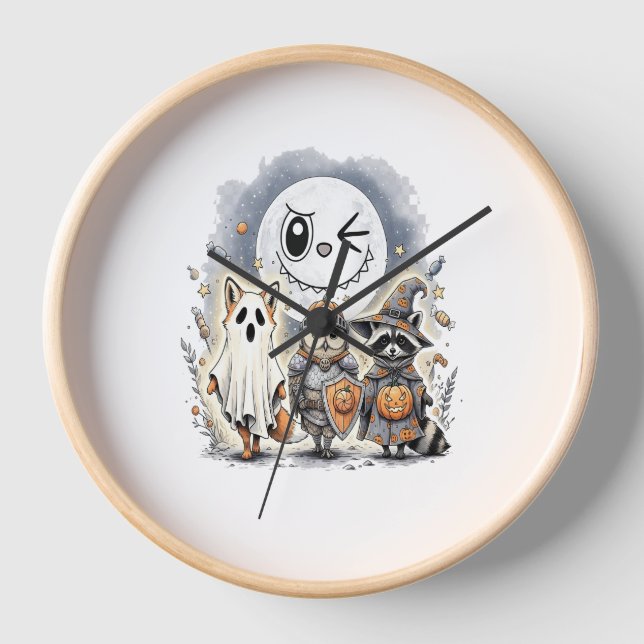 Moon Knight Raccoon Halloween Uhr (Vorderseite)
