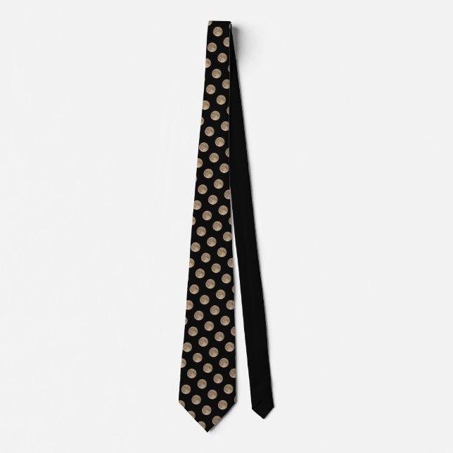 Moon Krawatte Vollmond Neckties Super Moon Geschen (Vorderseite)