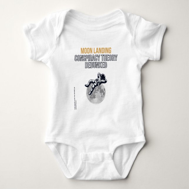 Moon Landing Conspiracy Theory Baby Strampler (Vorderseite)