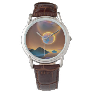 Moon Landschaftskunst Armbanduhr