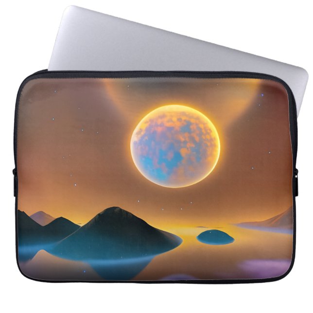 Moon Landschaftskunst Laptopschutzhülle (Vorderseite)