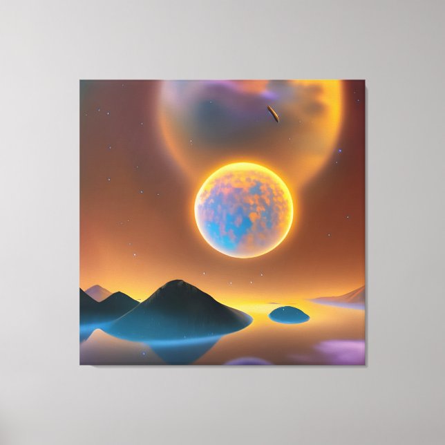 Moon Landschaftskunst Leinwanddruck (Vorderseite)