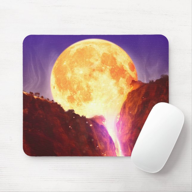 Moon Lava Wasserfall Mousepad (Mit Mouse)