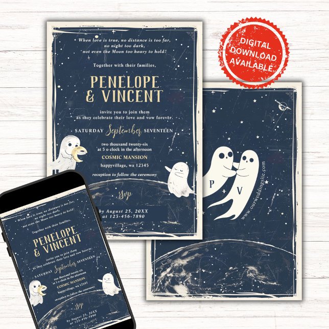 Moon Liebe Hochzeitseinladung Einladung (Von Creator hochgeladen)