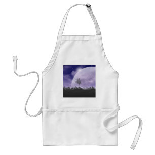 Moon Light Stars Sky Trees Whimsical personalisier Schürze