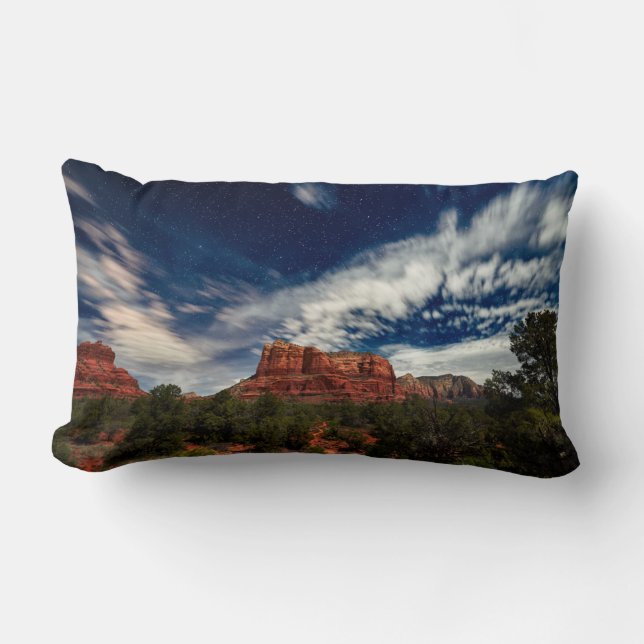 Moon Light über Sedona, Arizona Lendenkissen (Vorderseite)