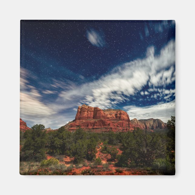 Moon Light über Sedona, Arizona Magnet (Vorne)