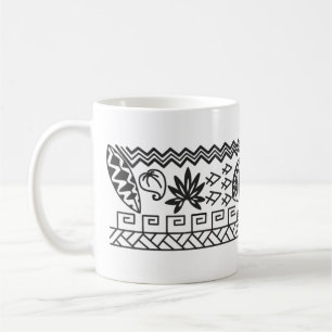 Moon Meditation Polynesianische Tätowierungs-Tasse Kaffeetasse