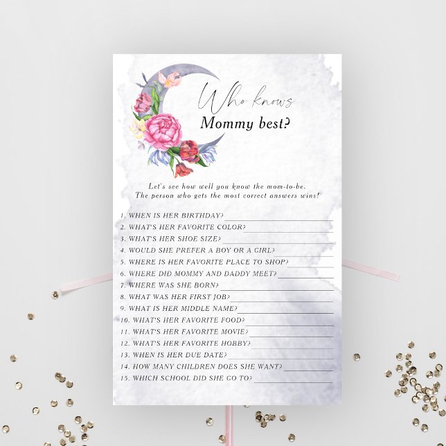 Moon mit Blume Wer das beste Babyspiel der Mami ke (Von Creator hochgeladen)