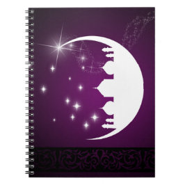 Moon mit Moschee Silhouette - Notebook Notizblock
