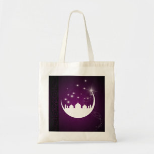 Moon mit Moschee-Silhouette - Tasche des Haushalts