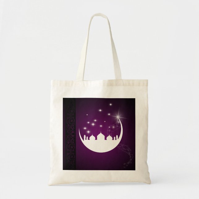 Moon mit Moschee-Silhouette - Tasche des Haushalts (Vorne)
