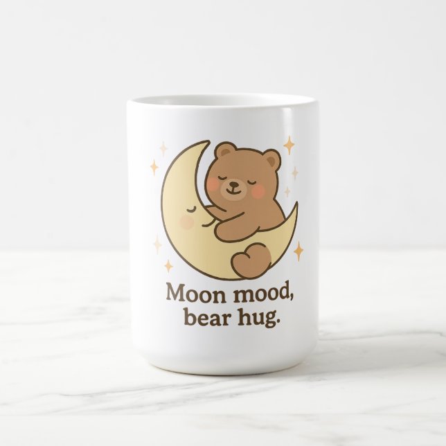Moon Mood Bear Hug Tasse Niedlich Gemütliches ästh (Mittel)