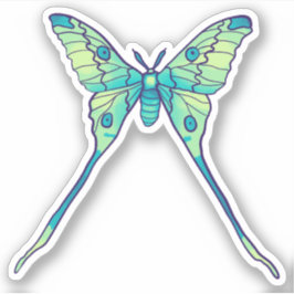 Moon Moth Magie - Schmetterling Lover Art Aufkleber
