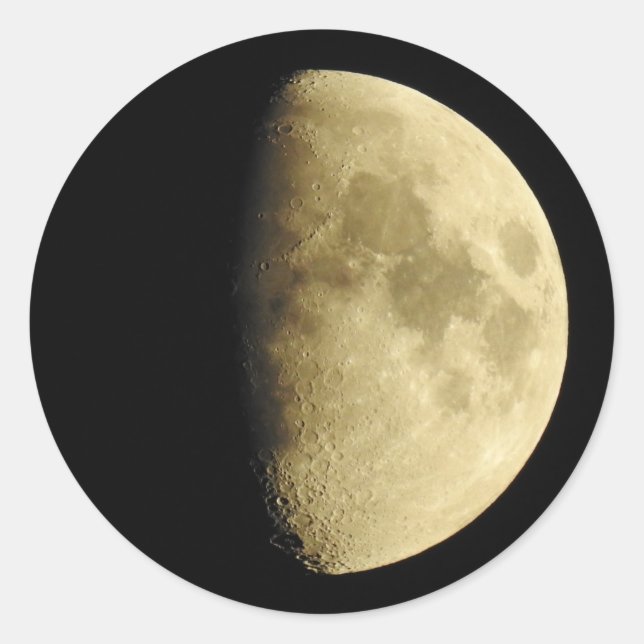 Moon Nah Up Foto Runder Aufkleber (Vorderseite)