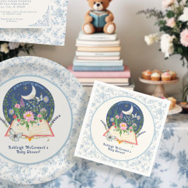 Moon Neues Kapitel beginnt Buch Butterfly Blue Flo Serviette