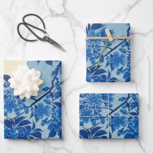 Moon Night Abend Tree Blue Moonlit Geschenkpapier Set
