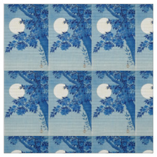 Moon Night Abend Tree Blue Moonlit Stoff