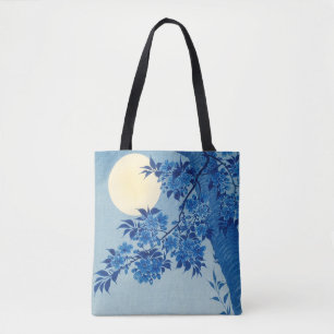 Moon Night Abend Tree Blue Moonlit Tasche