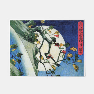 Moon over a Waterfall, Hiroshige, Ukiyo-e Fußmatte