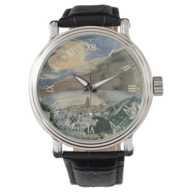 Moon Over Barcelona von Walter Gramatte Armbanduhr (Vorderseite)